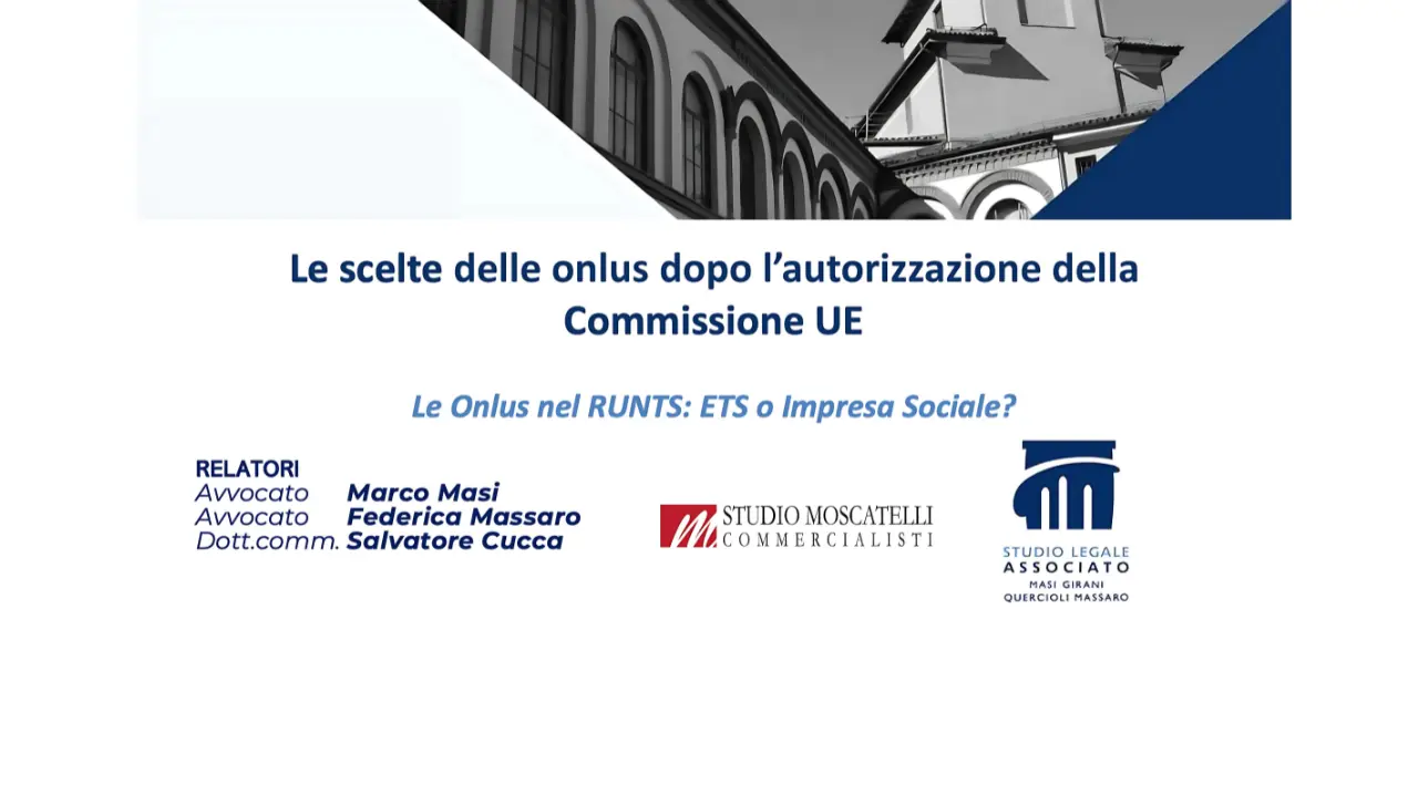 seminario fiscalita delle onlus dott cucca studio moscatelli commercialisti